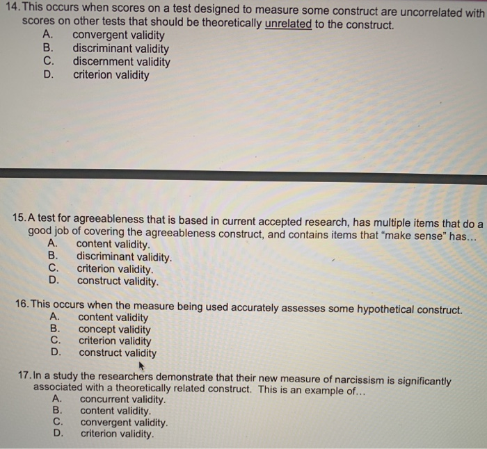 14 This Occurs When Scores On A Test Designed To Chegg Com