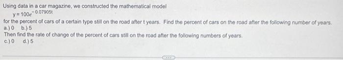 Solved Using data in a car magazine, we constructed the | Chegg.com