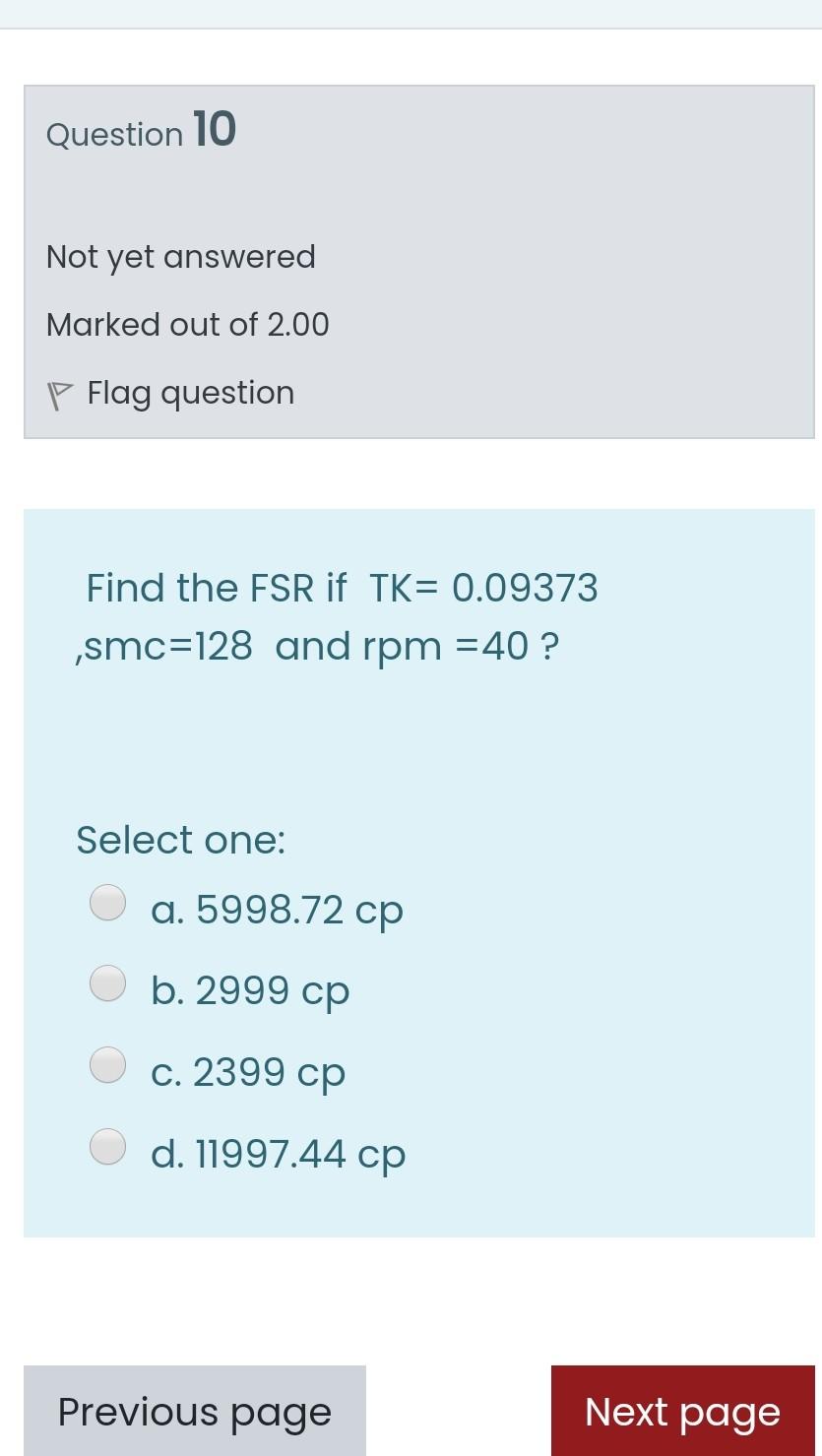 Solved Question 10 Not yet answered Marked out of 2.00 Flag | Chegg.com