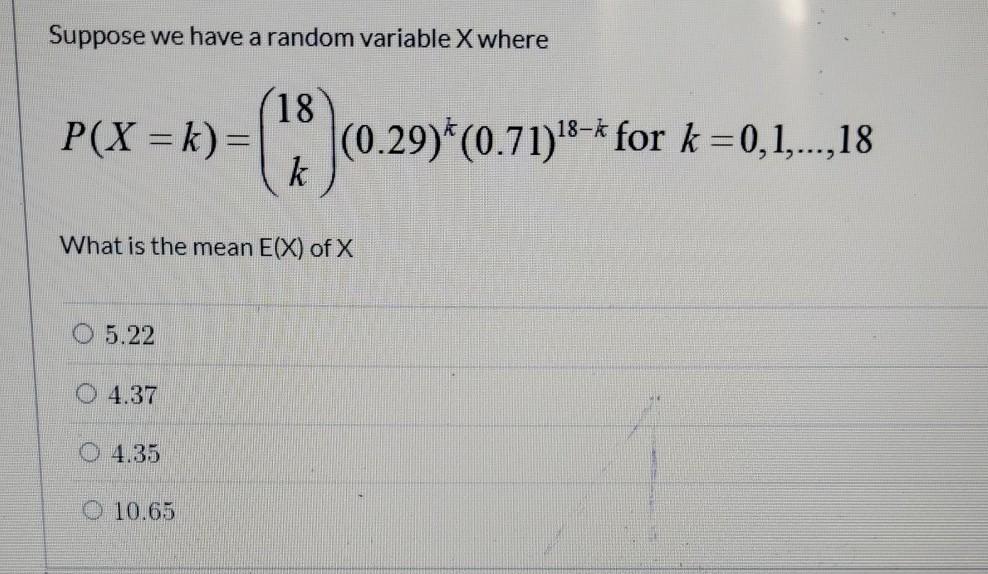Solved Suppose we have a random variable X where | Chegg.com