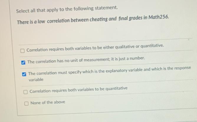 Solved Select all that apply to the following | Chegg.com