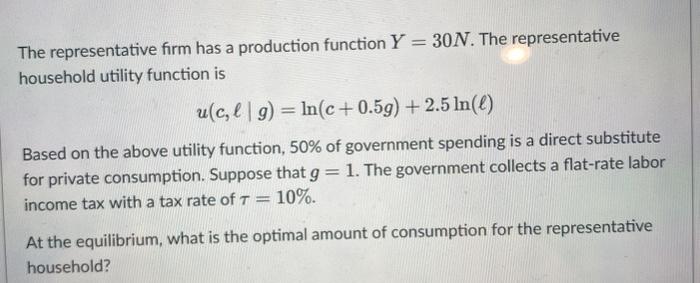 Solved The representative firm has a production function | Chegg.com