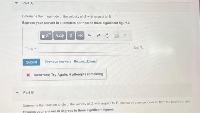 Solved At the instant shown in (Figure 1), car A has a speed | Chegg.com