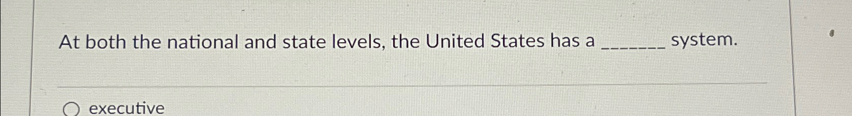 Solved At both the national and state levels, the United | Chegg.com