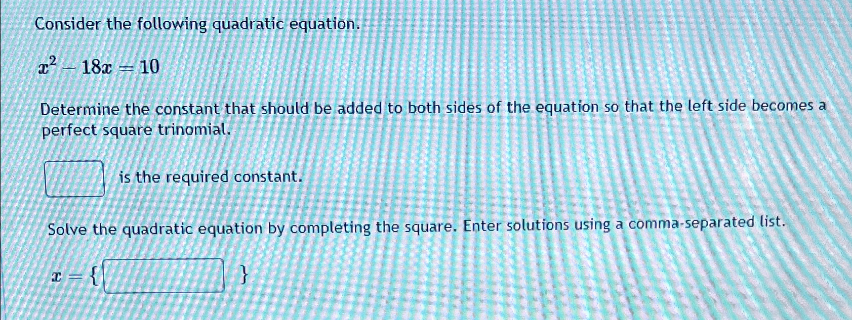 Solved Consider the following quadratic | Chegg.com