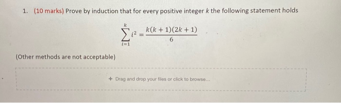 Solved 1. (10 marks) Prove by induction that for every | Chegg.com