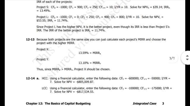 Chapter 12 The Basics of Capital Budgeting 12-1 | Chegg.com