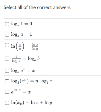 Solved Select all of ﻿the correct | Chegg.com