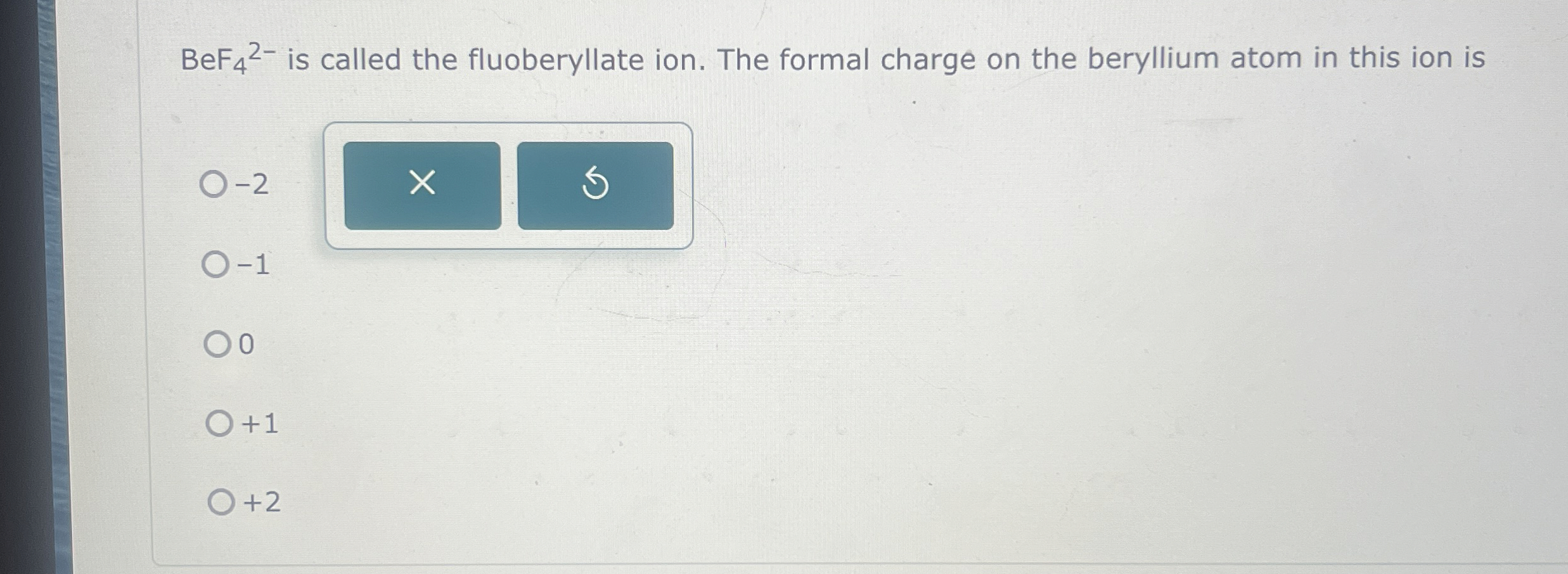 BeF42- ﻿is called the fluoberyllate ion. The formal | Chegg.com