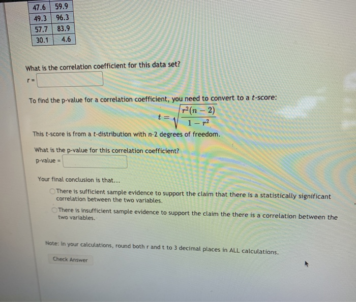Solved You wish to determine if there is a linear | Chegg.com