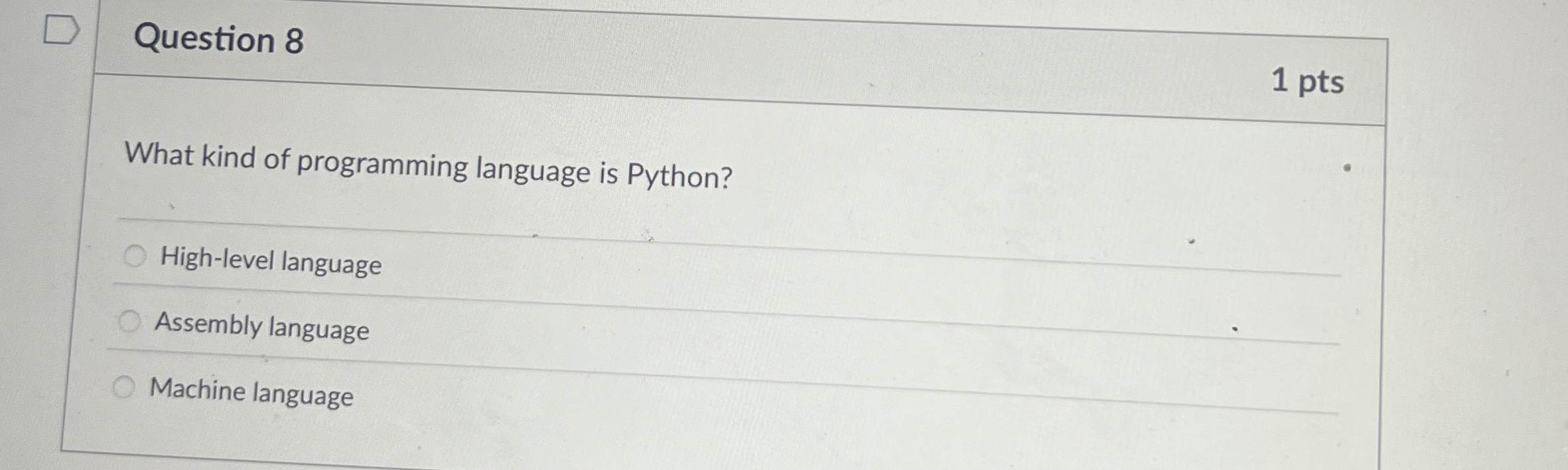 Solved Question 81 ﻿ptsWhat kind of programming language is | Chegg.com