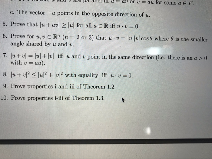 Solved Jij U Dnu U Ale Parallel Ii U Av Or V Au For S Chegg Com