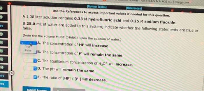 0.427 M In H2S A. Chegg.com
[Review Topics
(References)
Use the References to access important values if needed for this ques