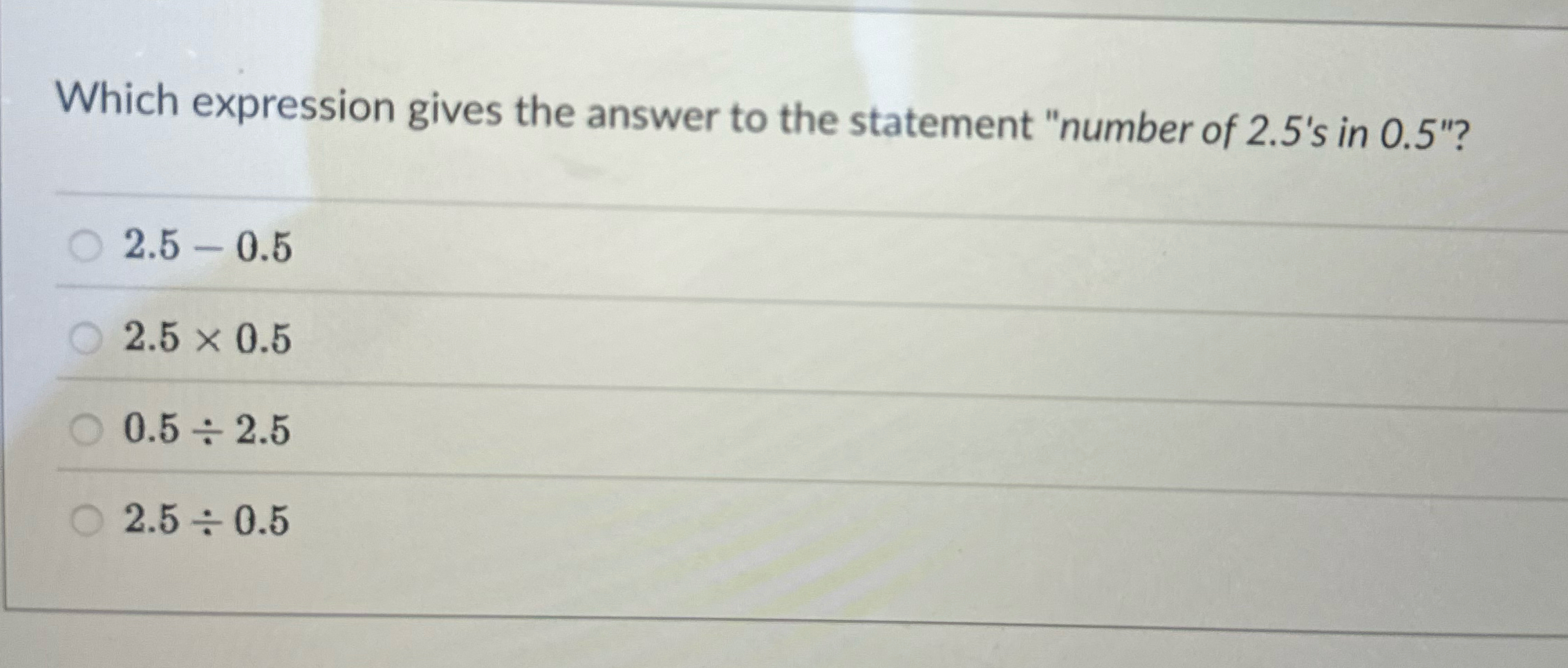 Solved Which expression gives the answer to the statement | Chegg.com