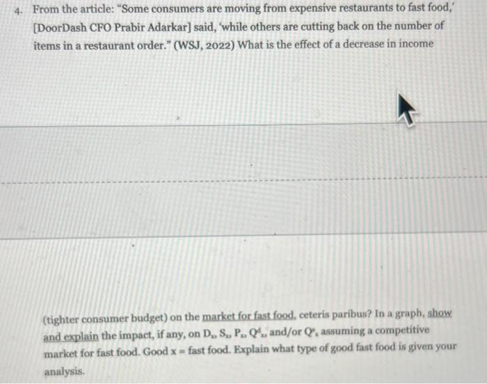 Solved 1. "Most people have a budget,' DoorDash Chief