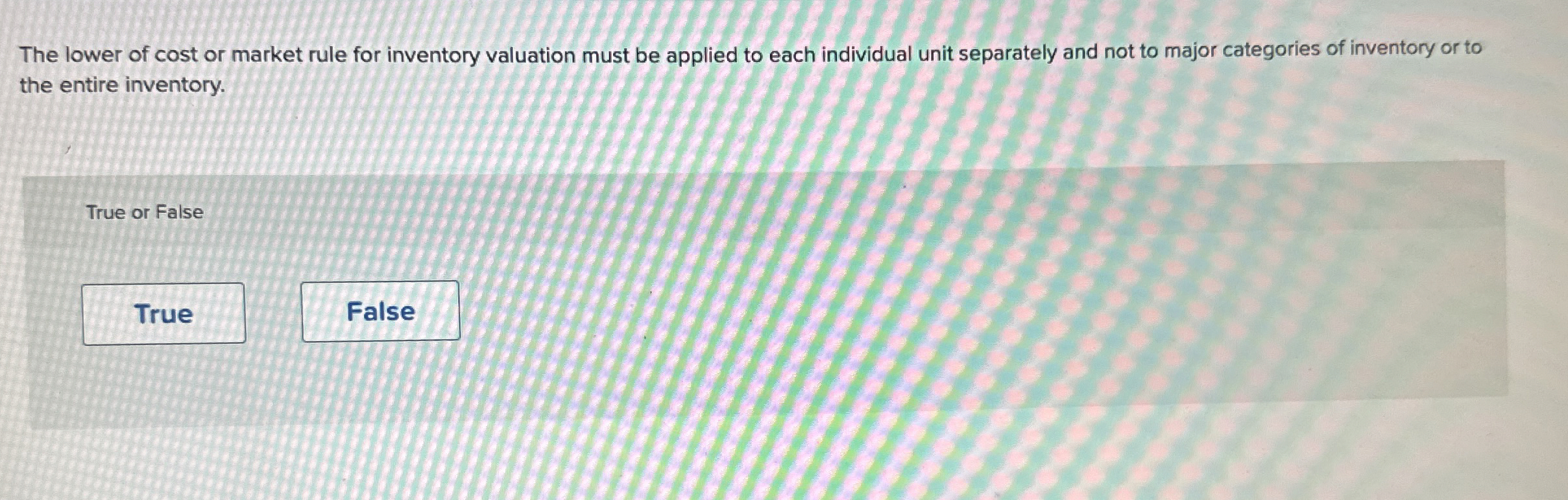 Solved The lower of cost or market rule for inventory