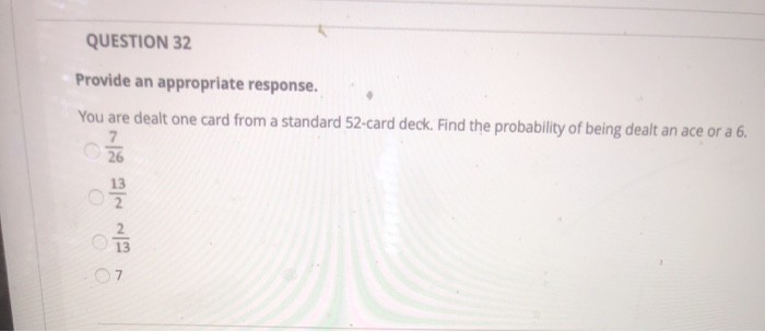 Solved QUESTION 32 Provide an appropriate response. You are