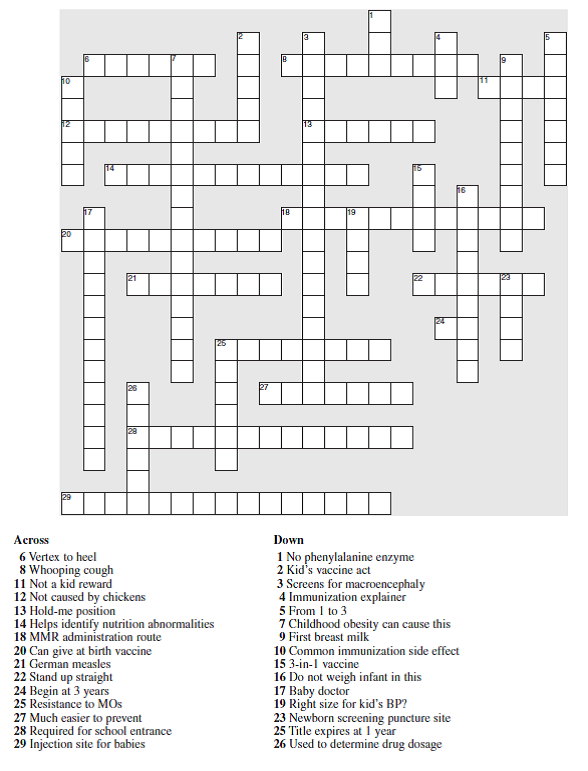 Complete the crossword puzzle using the clues presented be... | Chegg.com