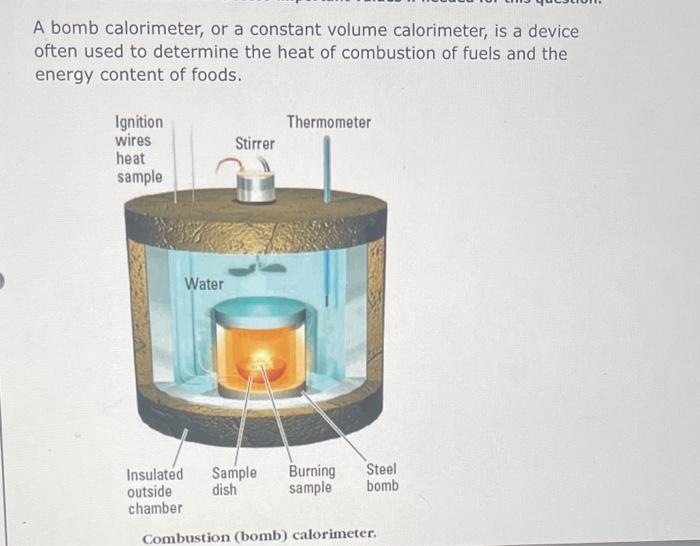 Solved A bomb calorimeter, or a constant volume calorimeter,