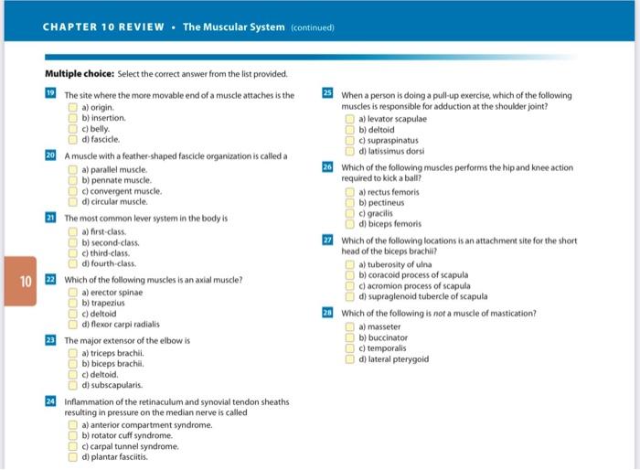 Solved Multiple choice: Select the correct answer from the | Chegg.com