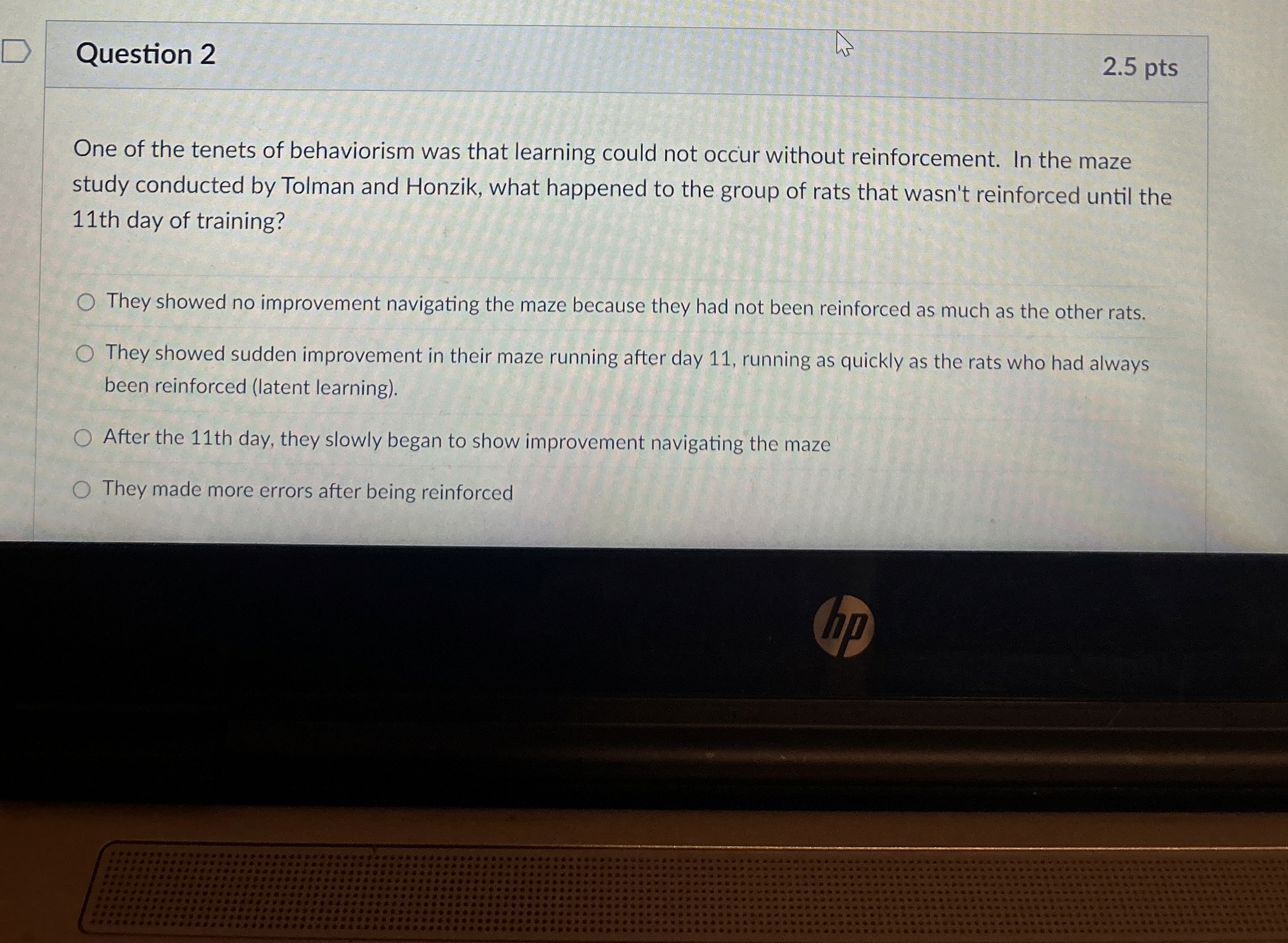 Solved Question 22.5 ﻿ptsOne of the tenets of behaviorism | Chegg.com
