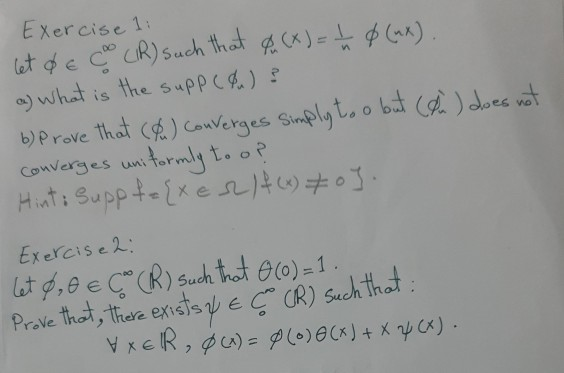 I Want To Solve The First And Second Exercises In Chegg Com