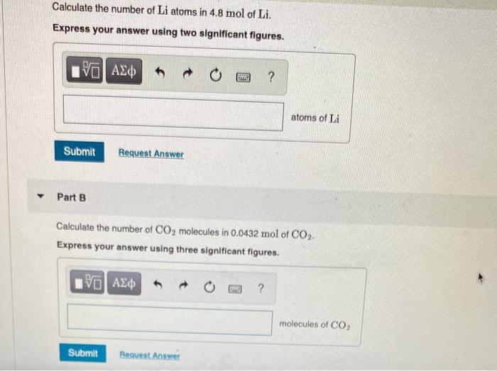 Solved Calculate the number of Li atoms in 4.8 mol of Li. | Chegg.com