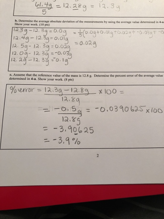 Solved 61.49 = 12.289 = 13 12.39 5 b. Determine the average | Chegg.com