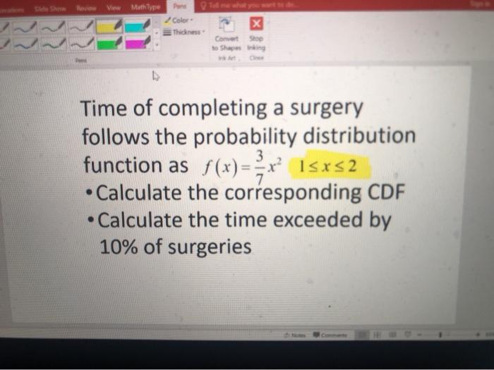 Solved Slide Show View MathType Color This х Com Time of | Chegg.com