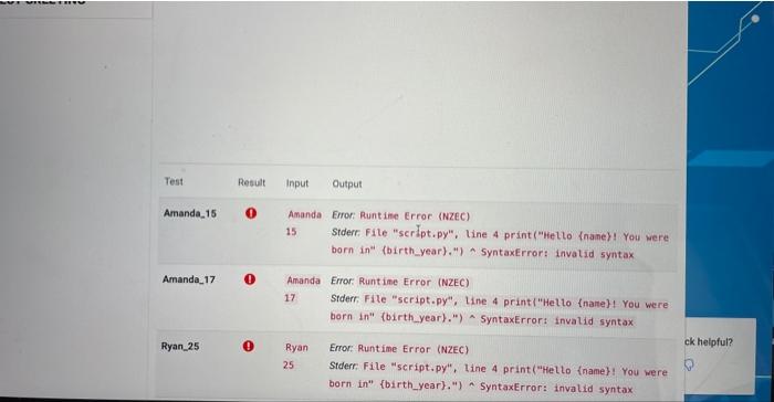 Solved i need help correcting this, and ive tried it many | Chegg.com