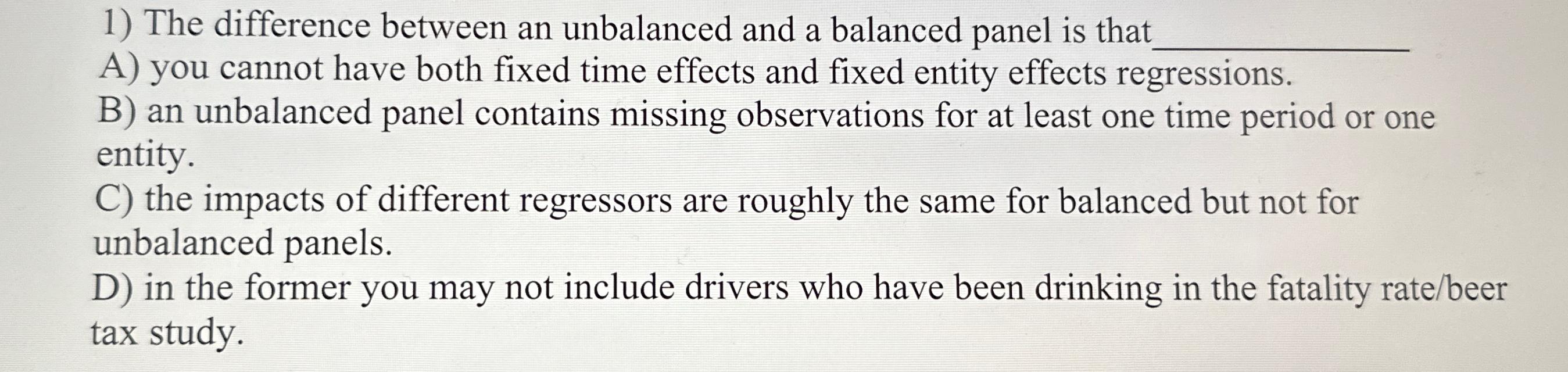 Solved The difference between an unbalanced and a balanced