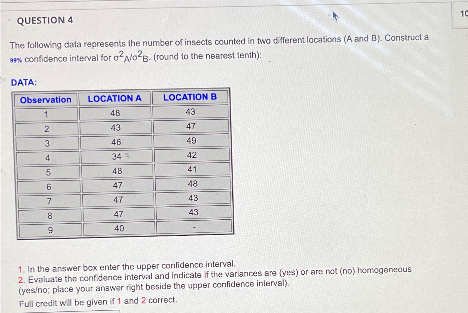 Solved QUESTION 4The Following Data Represents The Number Of | Chegg.com