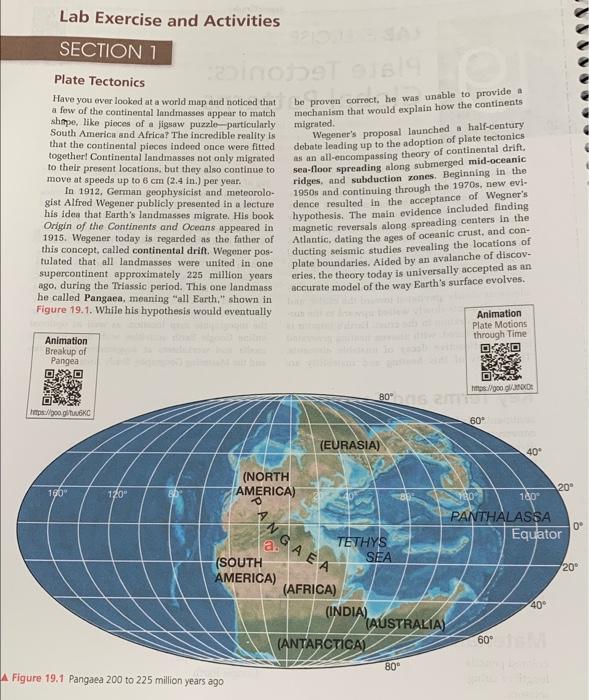 Solved Plate Tectonics Have you ever looked at ia world map | Chegg.com