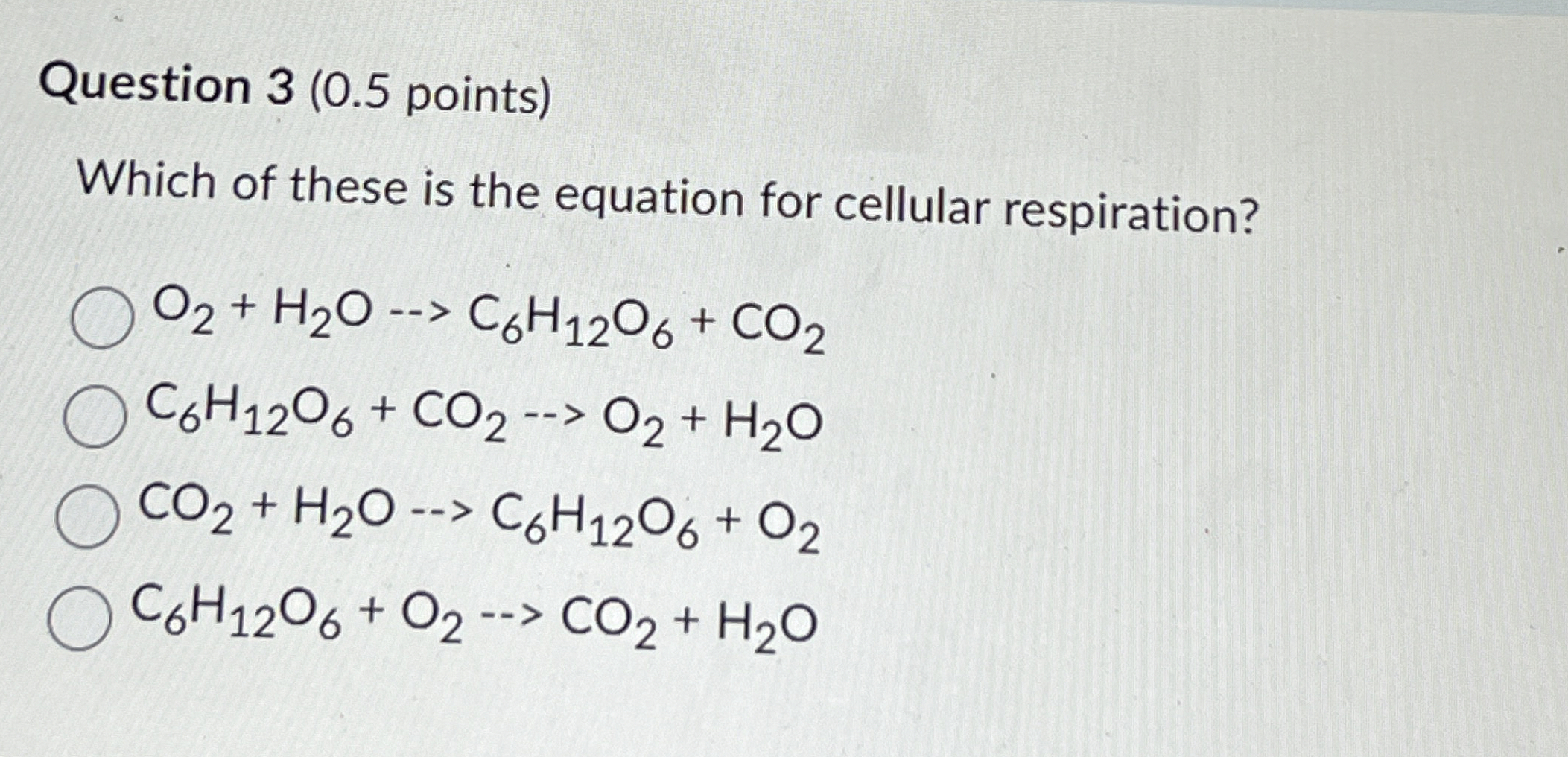 Solved Question 3 (0.5 ﻿points)Which of these is the | Chegg.com
