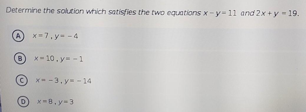 Solved Determine The Solution Which Satisfies The Two Equ Chegg Com