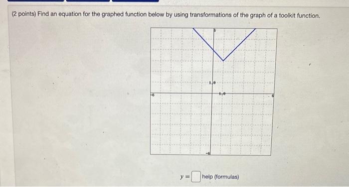 find equation of graph with 2 points