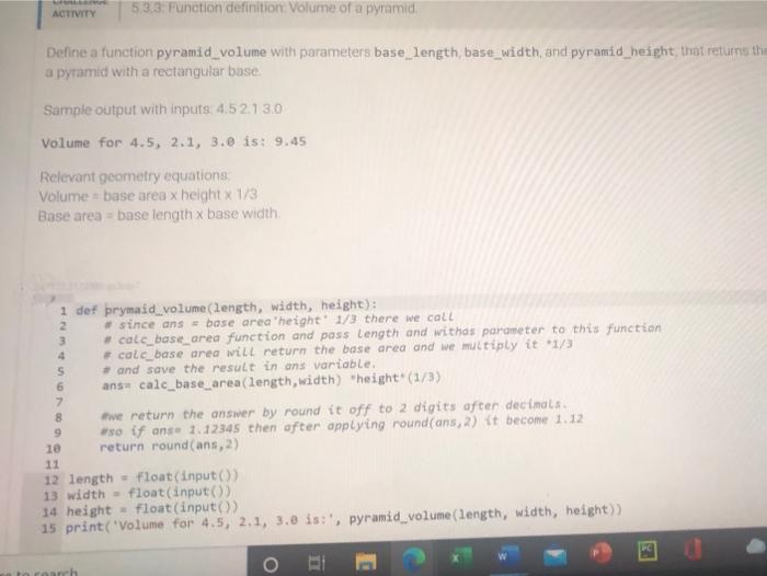 solved-activity-533-function-definition-volume-of-a-pyramid-chegg