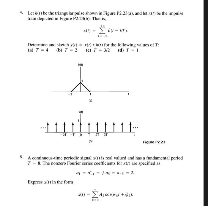 Solved Subject : Signals and SystemsPlease answer all the | Chegg.com