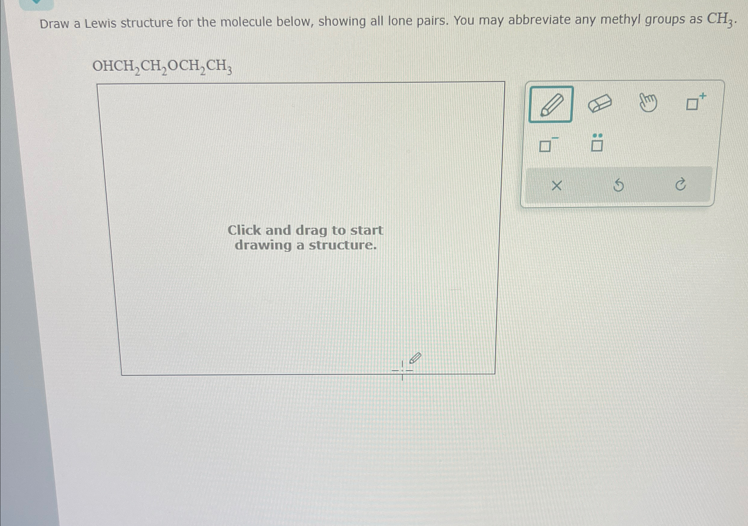 Solved Draw a Lewis structure for the molecule below, | Chegg.com