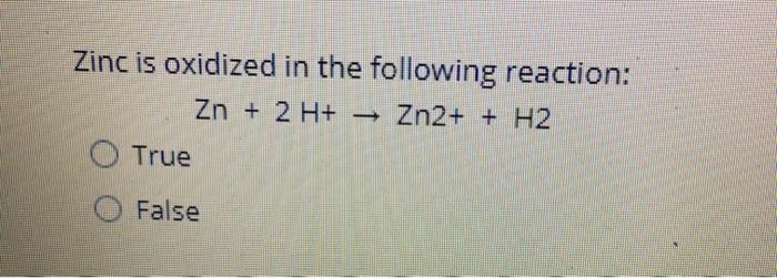 Zinc And Oxygen Reaction