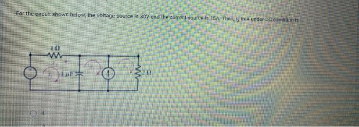 Solved for the circuit shown below, the voltage source is | Chegg.com