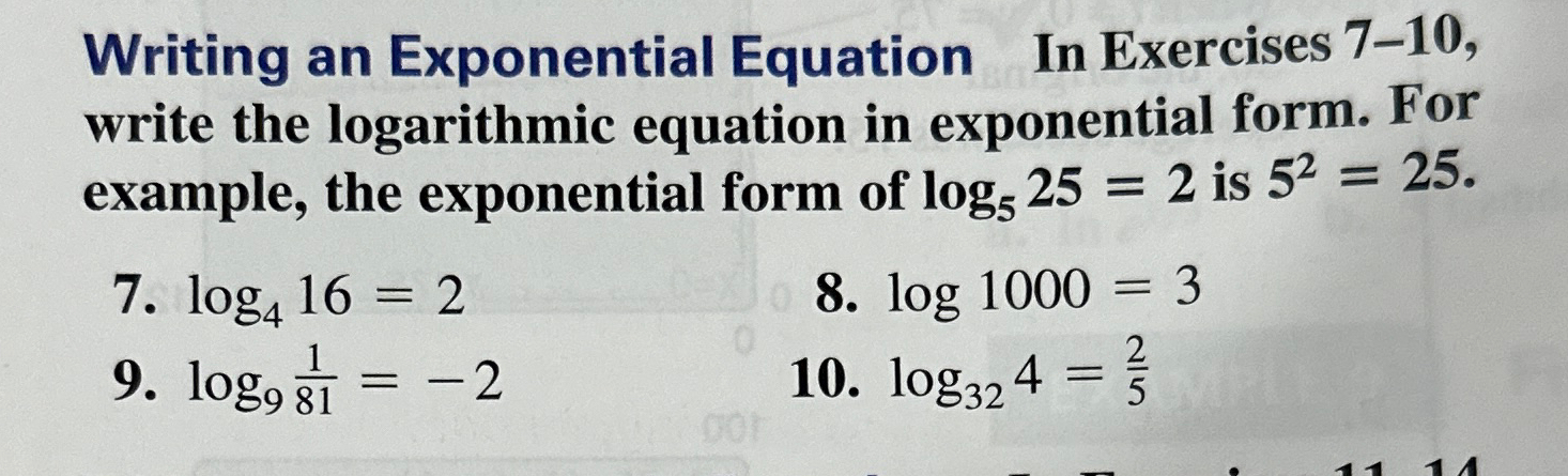 Solved Writing an Exponential Equation In Exercises 7-10, | Chegg.com