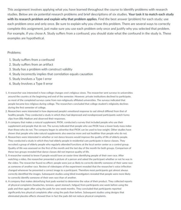 Solved This assignment involves applying what you have | Chegg.com