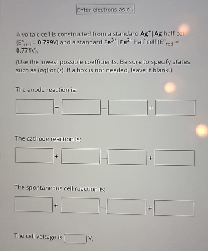 Solved A Voltaic Cell Is Constructed From A Standard Chegg Solved A Voltaic Cell Is Constructed From A Standard Chegg