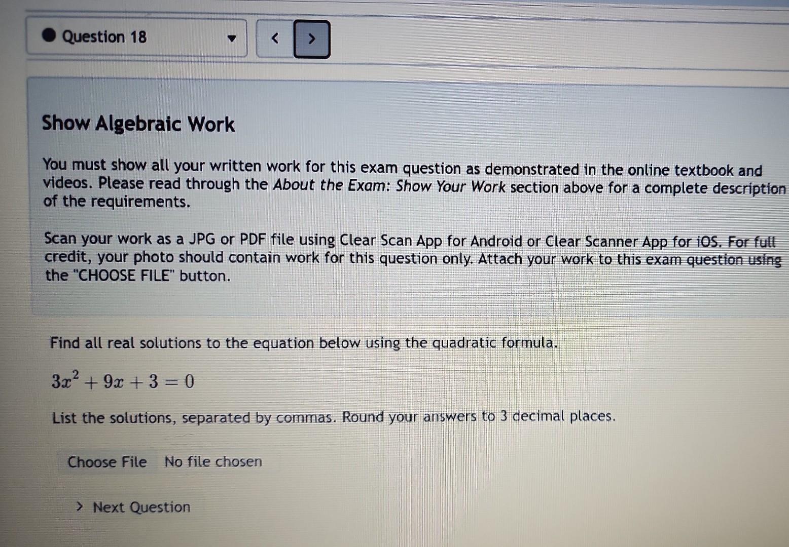 Solved You must show all your written work for this exam | Chegg.com