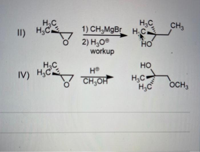Solved Which of the epoxide ring opening reactions shown | Chegg.com