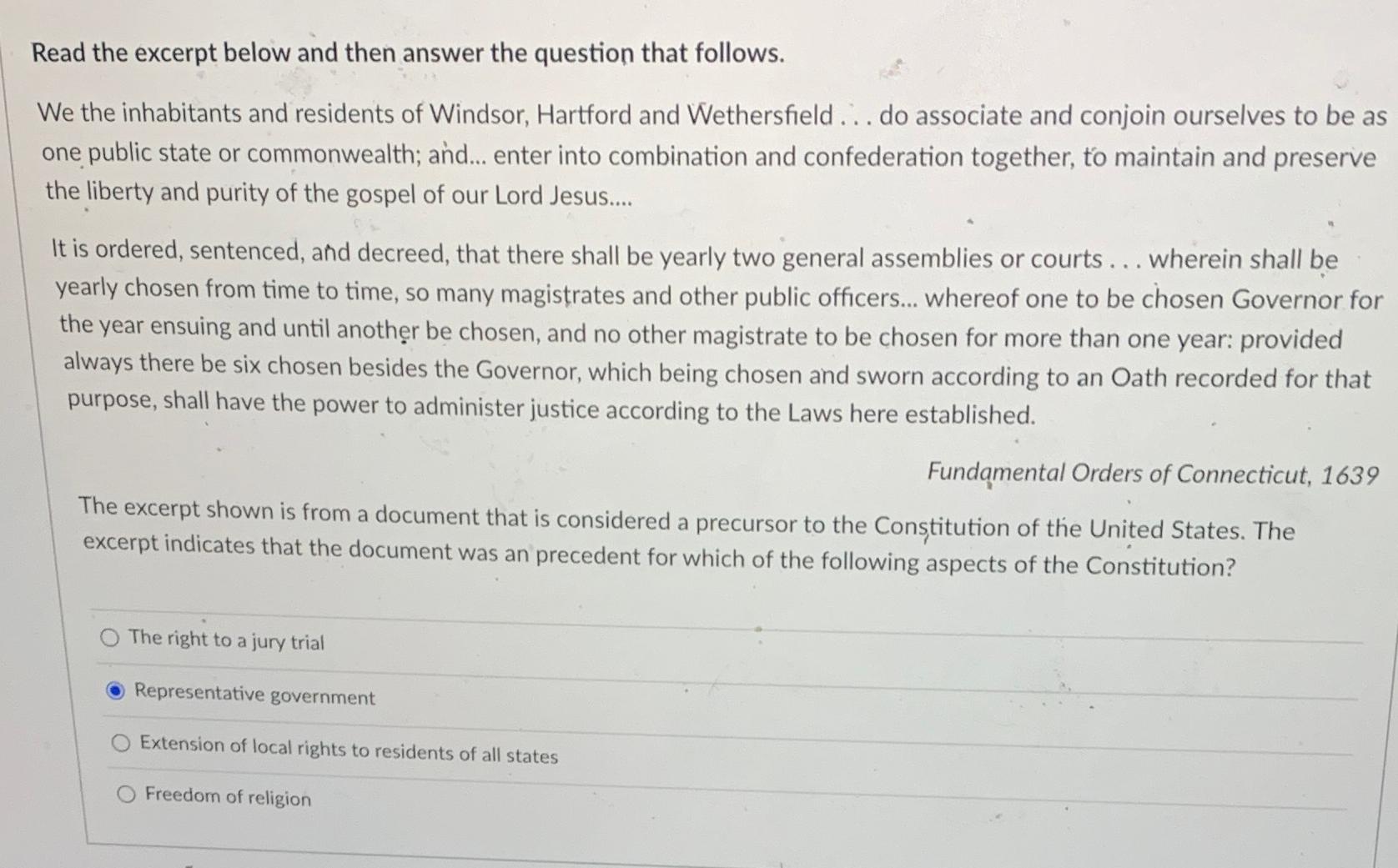 Solved Read The Excerpt Below And Then Answer The Question | Chegg.com