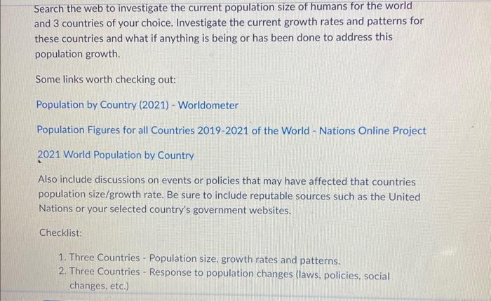 Solved Population By Country (2021) - Worldometer Population | Chegg.com