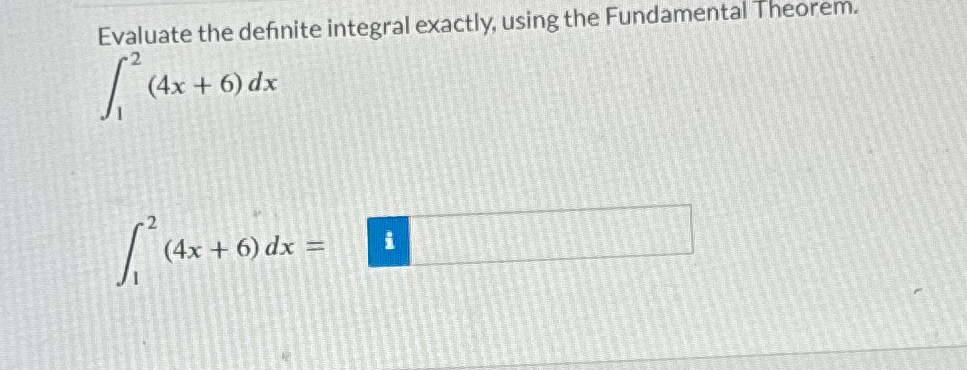 Solved Evaluate the definite integral exactly, using the | Chegg.com