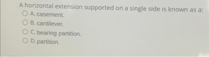Solved A horizontal extension supported on a single side is | Chegg.com